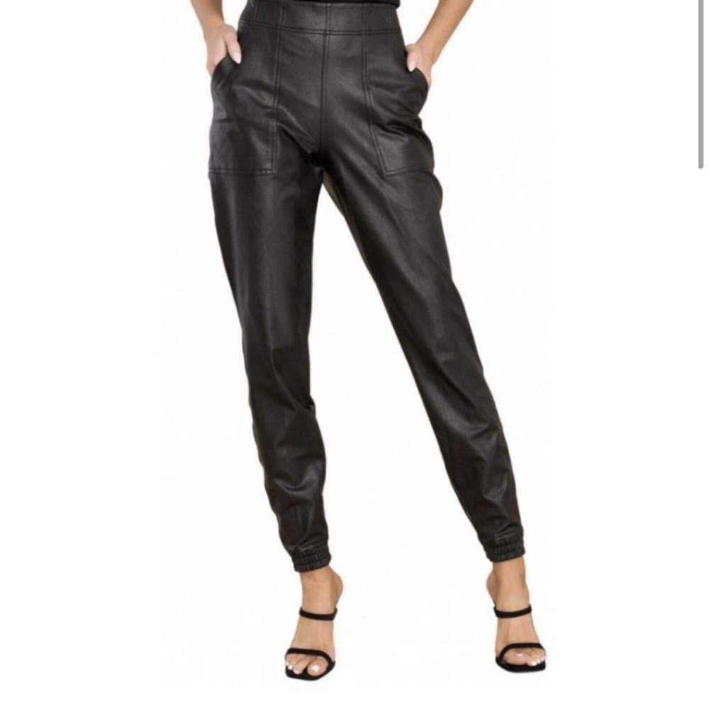 SPANX faux leather joggers